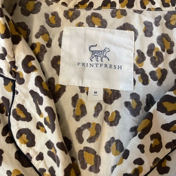 Printfresh Leopard Cropped Pajama Set - Picture 3 of 3